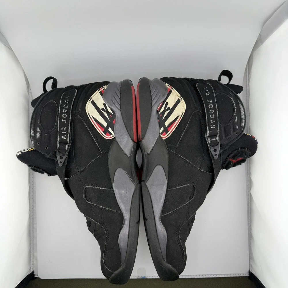 Air Jordan 8 Retro Playoff 305381-061 Black Red Mid 2013 Size 11 Preowned No Box